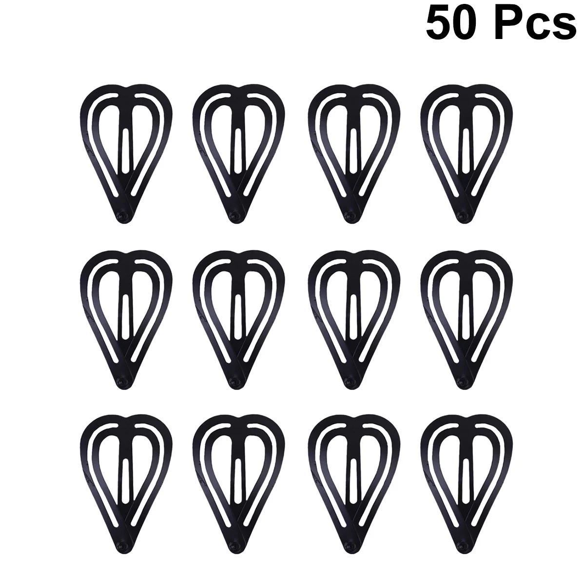 

50pcs Alloy Clips Heart Shape Bobby Pin For Women Girls Durable Fashion Hair Styling Tool Lightweight Travel Essential Bang Clip