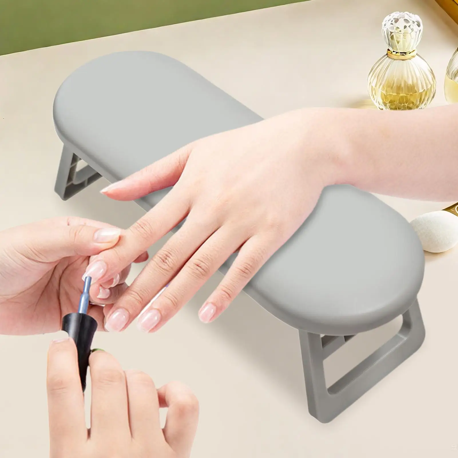 Arm Rest for Nails Tech Portable Salon Manicure Arm Cushion Non-Slip Foldable Hand Rest for Professionals Beginners Work Station