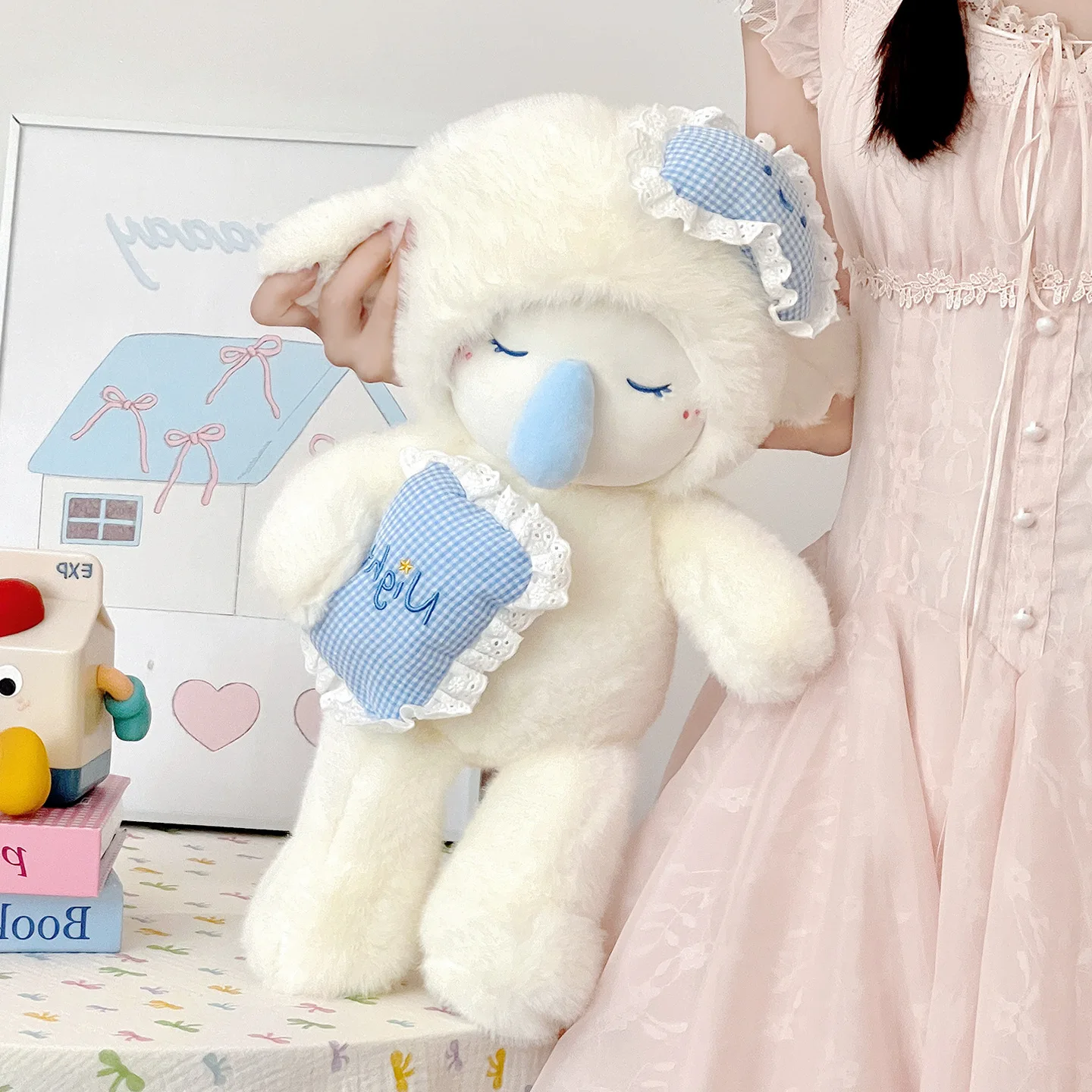 ตุ๊กตาแกะนมหลอก ของเล่นตุ๊กตาขนนุ่ม ตุ๊กตานอนกอด ของขวัญวันเกิด ตุ๊กตาสัตว์นุ่มนิ่ม