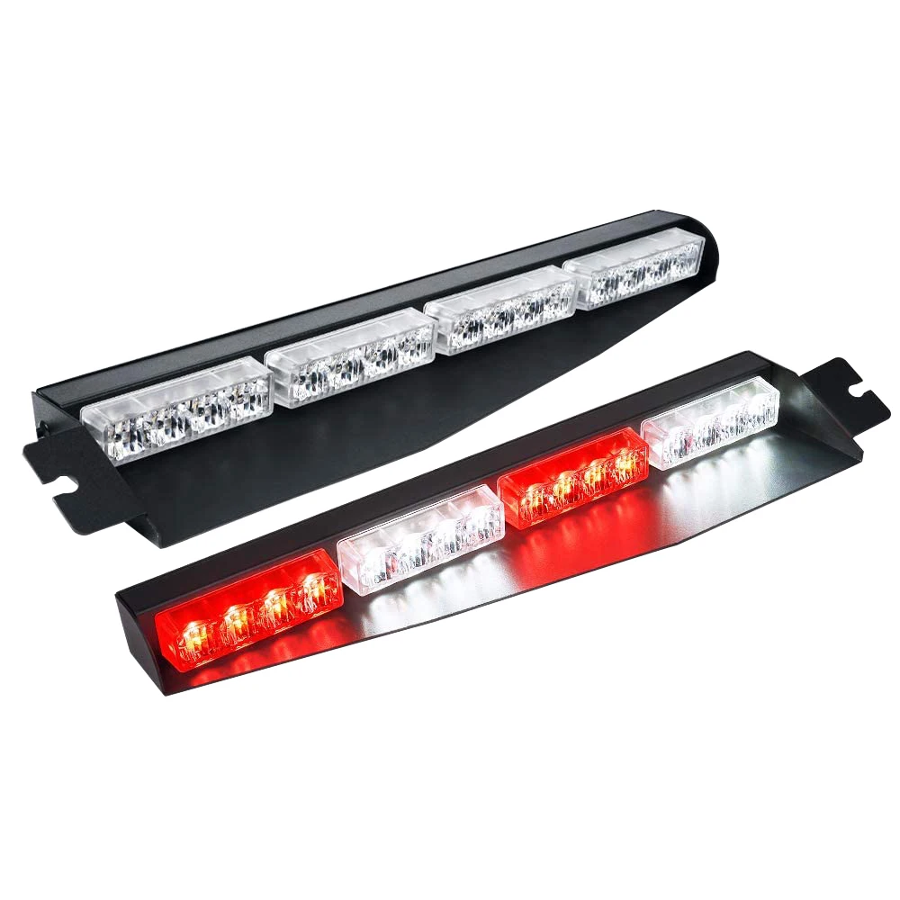 2* 12V 96W 32LED Visor Strobe Light Bars Waterproof LED Emergency Warning Flashing Lights Universal for Cars Ambulances