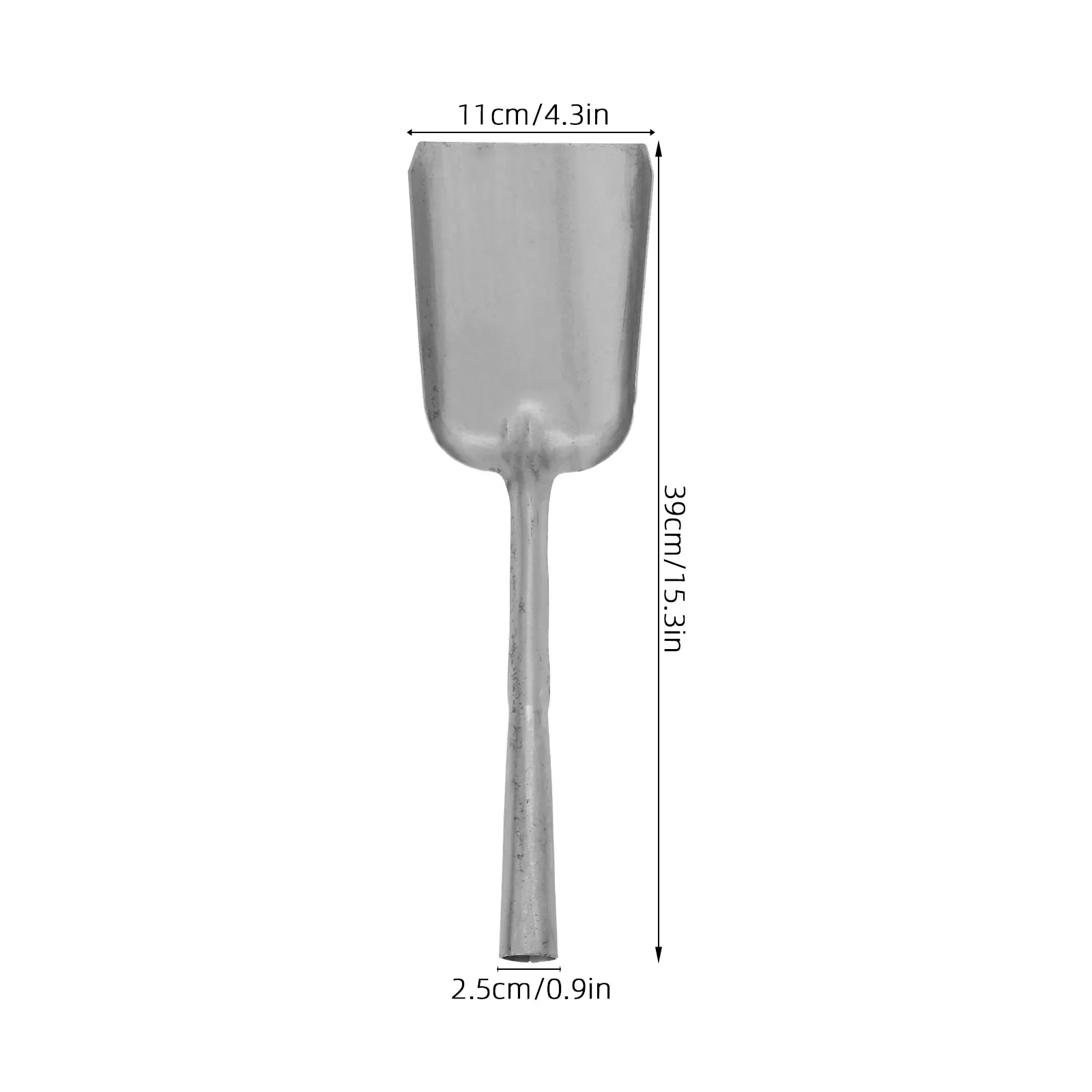 Heavy Duty Fireplace Ash Shovel Thickened Iron Coal Scoop for Wood Stove Pizza Oven Grill Cleaning Fire Pit Tools