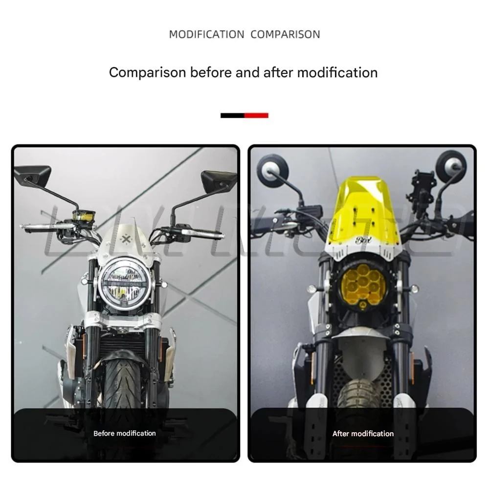Motorcycle modification 7-inch high-brightness LED headlights and windshields BRIXTON CROSSFIRE 500 XC GK500