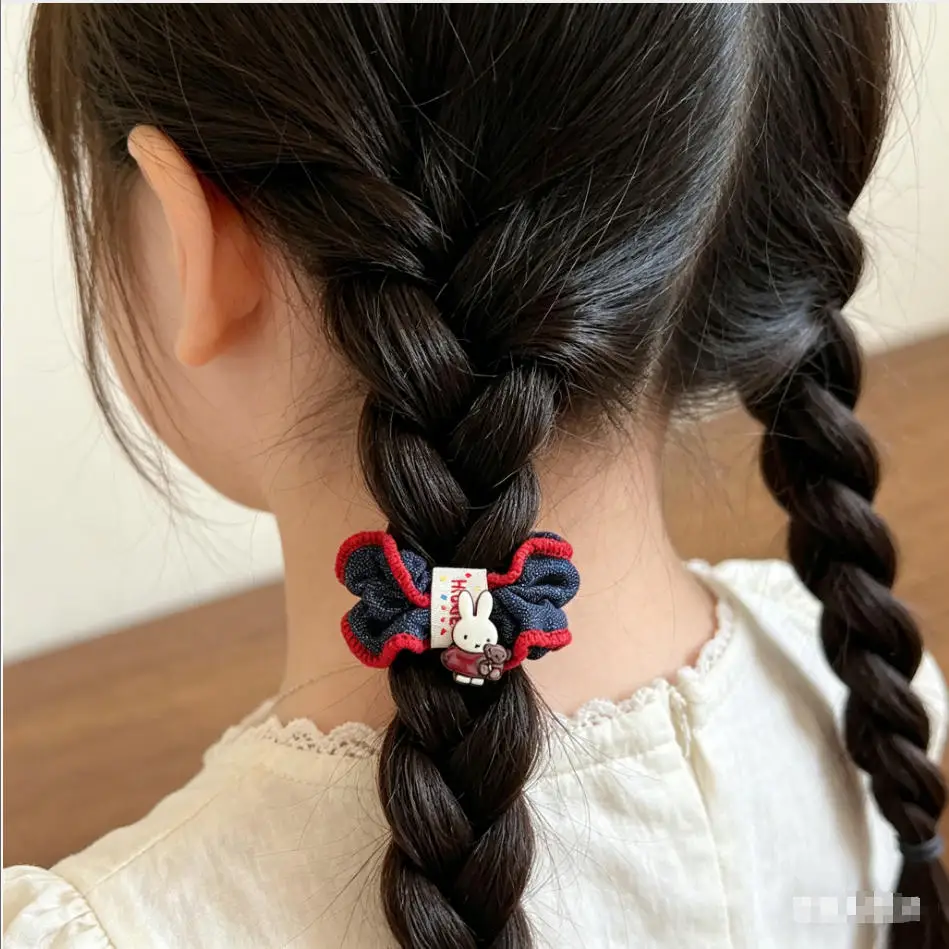 

Miffy Hair Bands Cartoon Hair Ties Sweet and Girlish Ponytail Leather Band Hair Bands Versatile for Students Kawaii