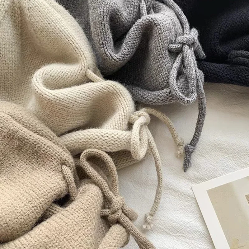 Czapka dziergana, czapka poporodowa, czapka na duży obwód głowy, ciepła czapka, czapka wełniana dla dzieci na jesień i zimę, czapka typu stacked, czapka dla par, czapka baotou.