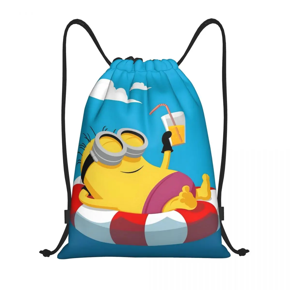 

Пользовательские сумки на шнурке M-Minions для покупок, рюкзаки для йоги, женские и мужские желтые капсульные спортивные сумки для спортзала