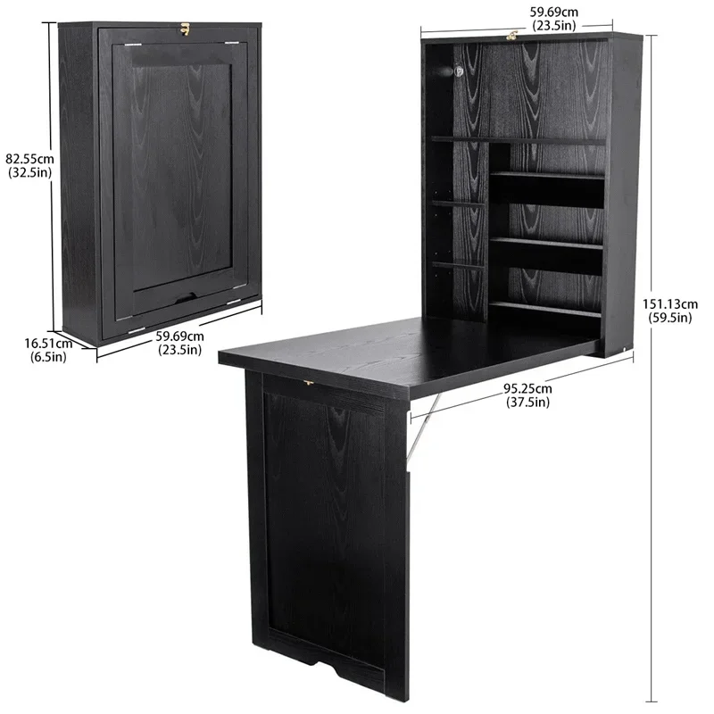 White Black Brown Foldable Retractable Storage Writing Desk Modern Simple Easy To Carry Computer Table