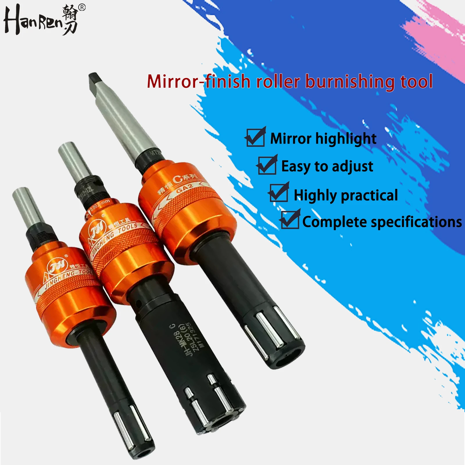Mirror Finish Roller Burnishing Tool for Metal Surface Polishing Through Hole Blind Hole Rolling Knife Reamer