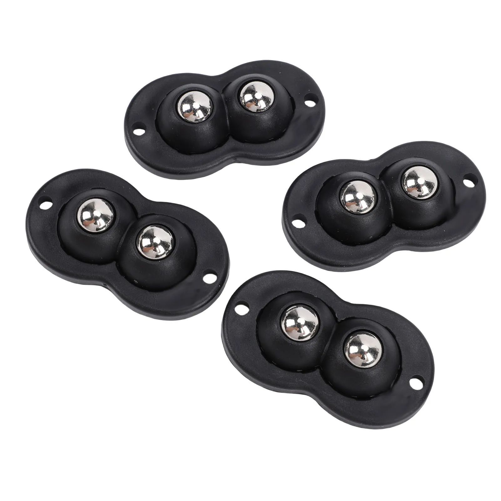 Ruote girevoli autoadesive da 16 pezzi doppie sfere in acciaio inossidabile Ruote a rulli per apparecchi con rotazione di 360 gradi per piccoli elettrodomestici