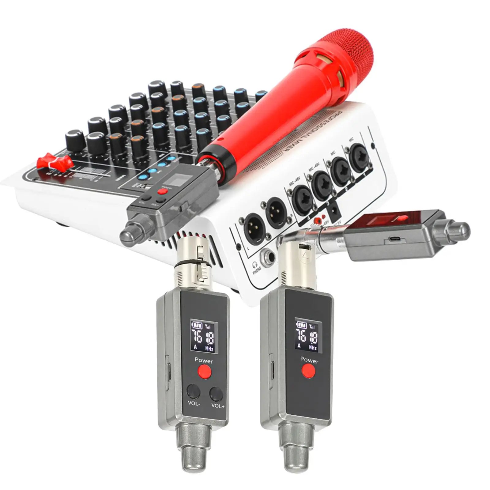 Micrófono Sistema inalámbrico Transmisor Modo receptor para sonido