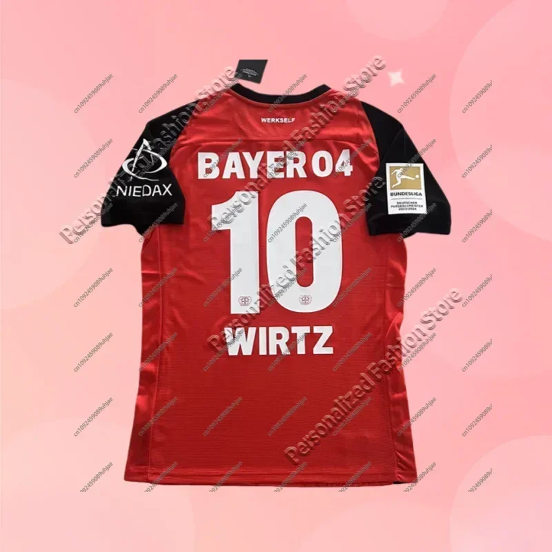 

2025 Lever Jersey Home Short-sleeved Kusen Player Fan Version Short-sleeved No. 10 Wirtz 3D Printing Breathable and Motorcycle