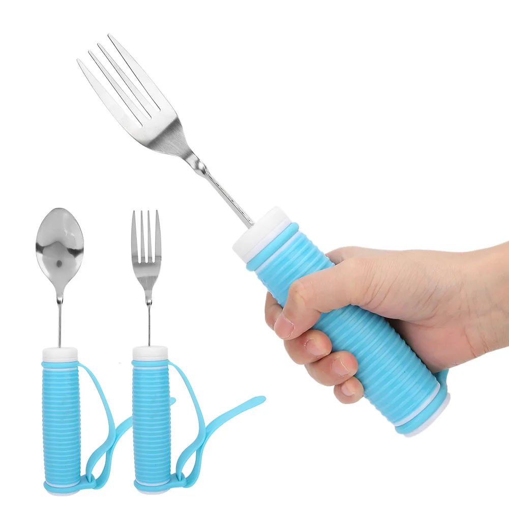 Auxiliary Tableware Eating Aid Stroke Tableware Stroke Elderly Auxiliary Tableware Disabled Hand Anti-Shake Eating Aid Accessory