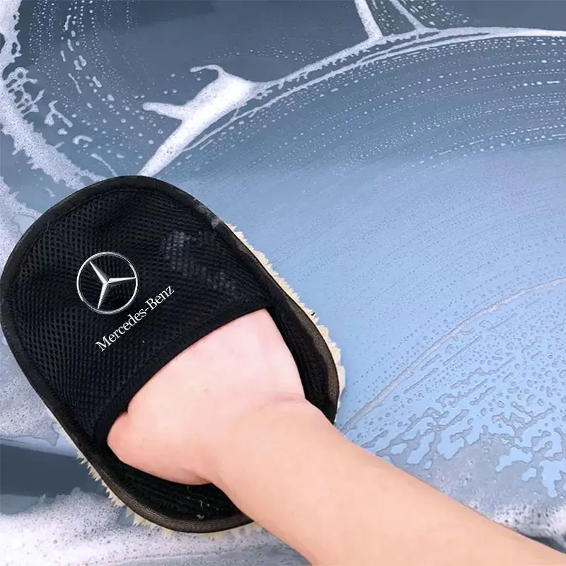 Car Cleaning Sponge Glove Polishing Washing Mitt Gloves Auto Tools For Mercedes Benz B/C/E/S Class A Class C200L GLC GLK CLA etc