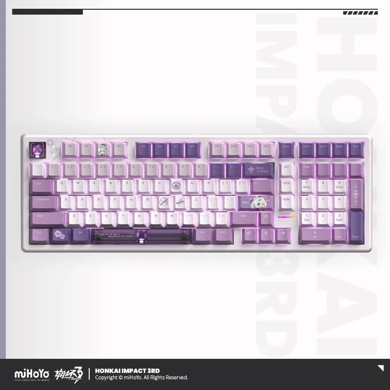 miHoYo Genuine Official Honkai Impact 3 Kiana The Last Judgment Custom Mechanical Keyboard Cosplay Anime Game Bluetooth Wireless