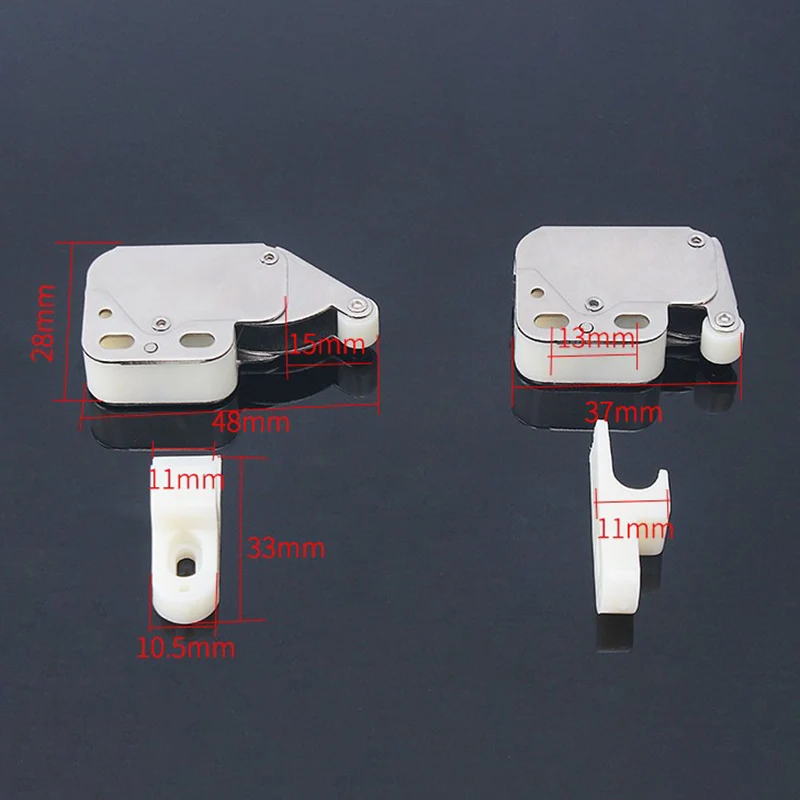 Self-locking Door Boat Mini Push Catch Latch Cabinets Caravan Motorhome Cupboard Doors Cupboard Lock With Cross Keys