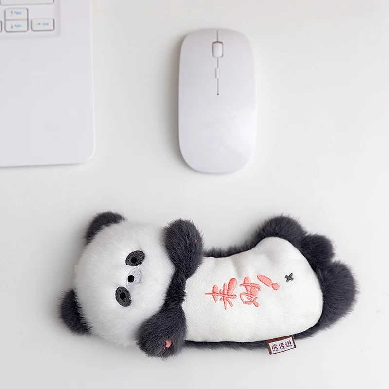 Podkładka pod nadgarstek w kształcie zwierząt, seria pluszowa, pozycja leżąca, 19 cm, kawaii, do biura, pod mysz, świnka, panda, towarzysz na biurko, lalka.