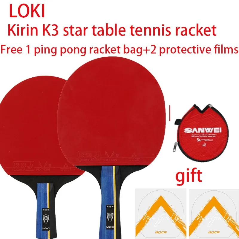 

Ракетка для пинг-понга LOKI Kirin K3 с 5-слойной подошвой из тополя, полной прочности, ракетка для начинающих Starsingle профессионального уровня