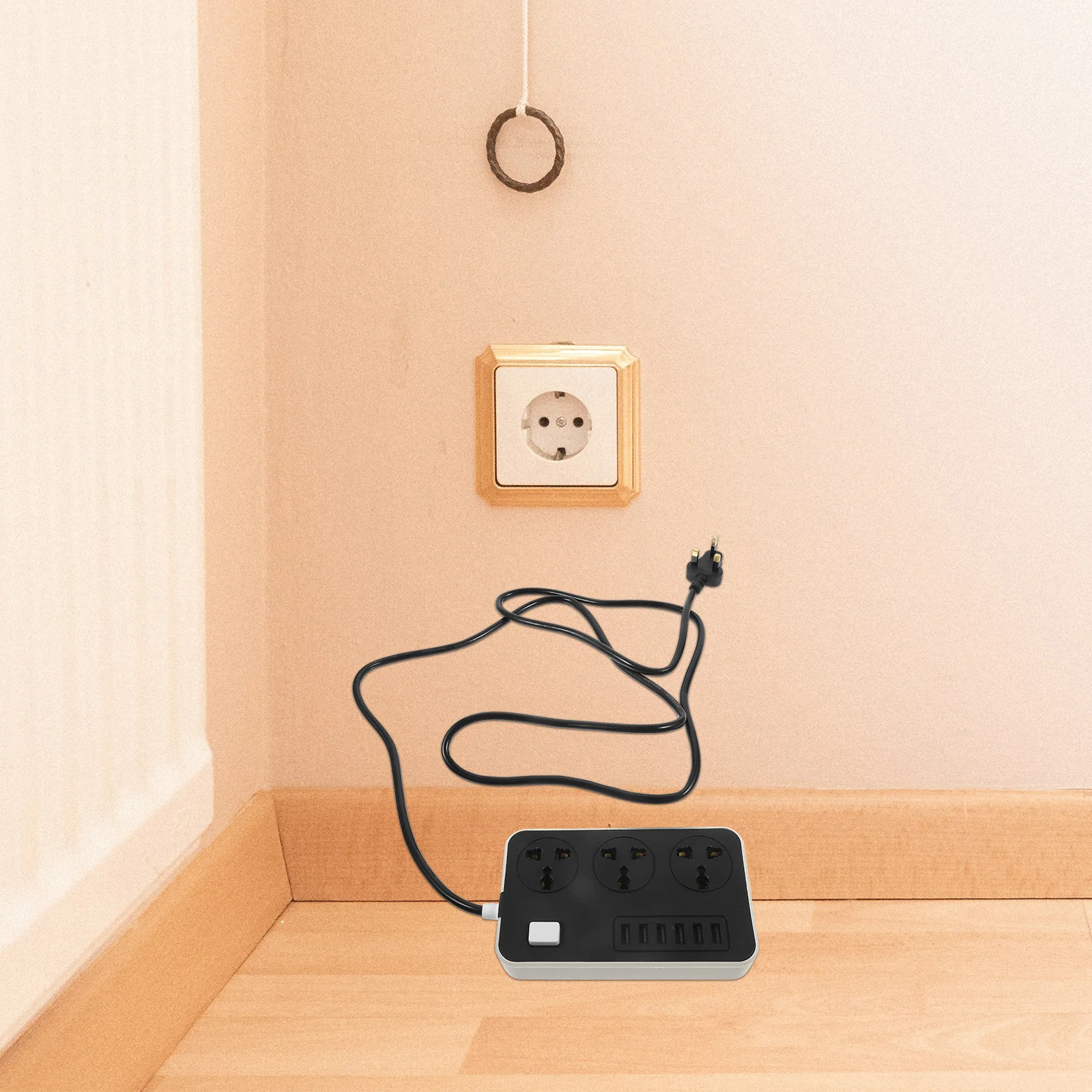 

Multi Functional Plug Board 2 Meter Long Cable Plug Power Strip Built-In Switch Usb Ports Extension Socket For Home