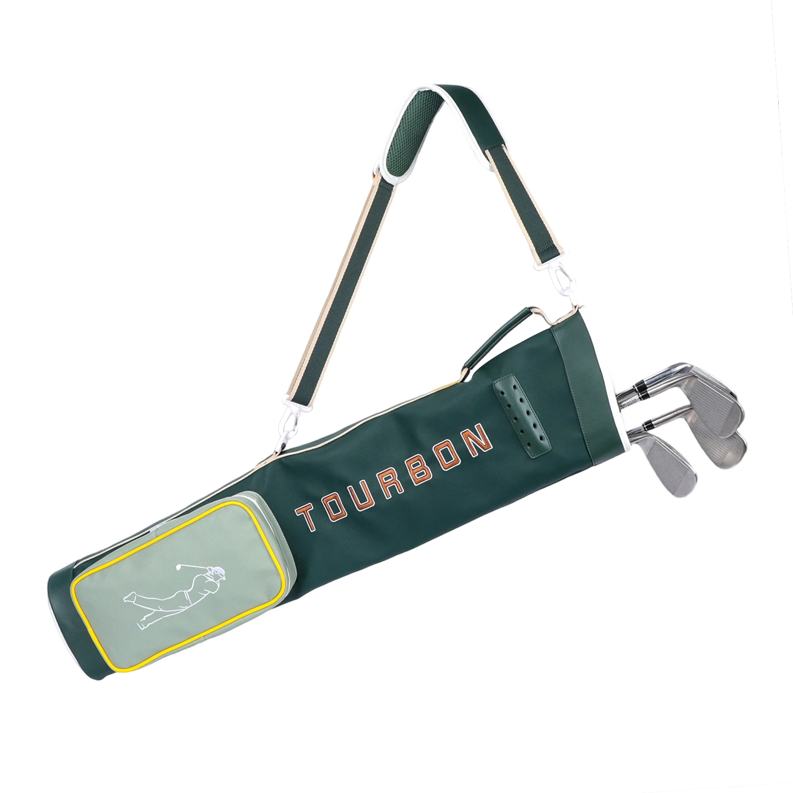 Tourbon Nylon & Microfiber Golf Clubs Carry Bag Lightweight Foldable Travel Sunday Golf Case with Shoulder Strap Waterproof
