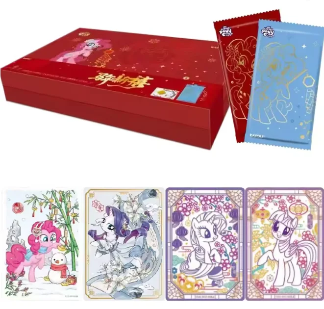 KAYOU My Little Pony Collection Cards Fulai Qiyun Gift Box - Holo Rare Metal Inlay Cards Kids Toys Card Games Board Games