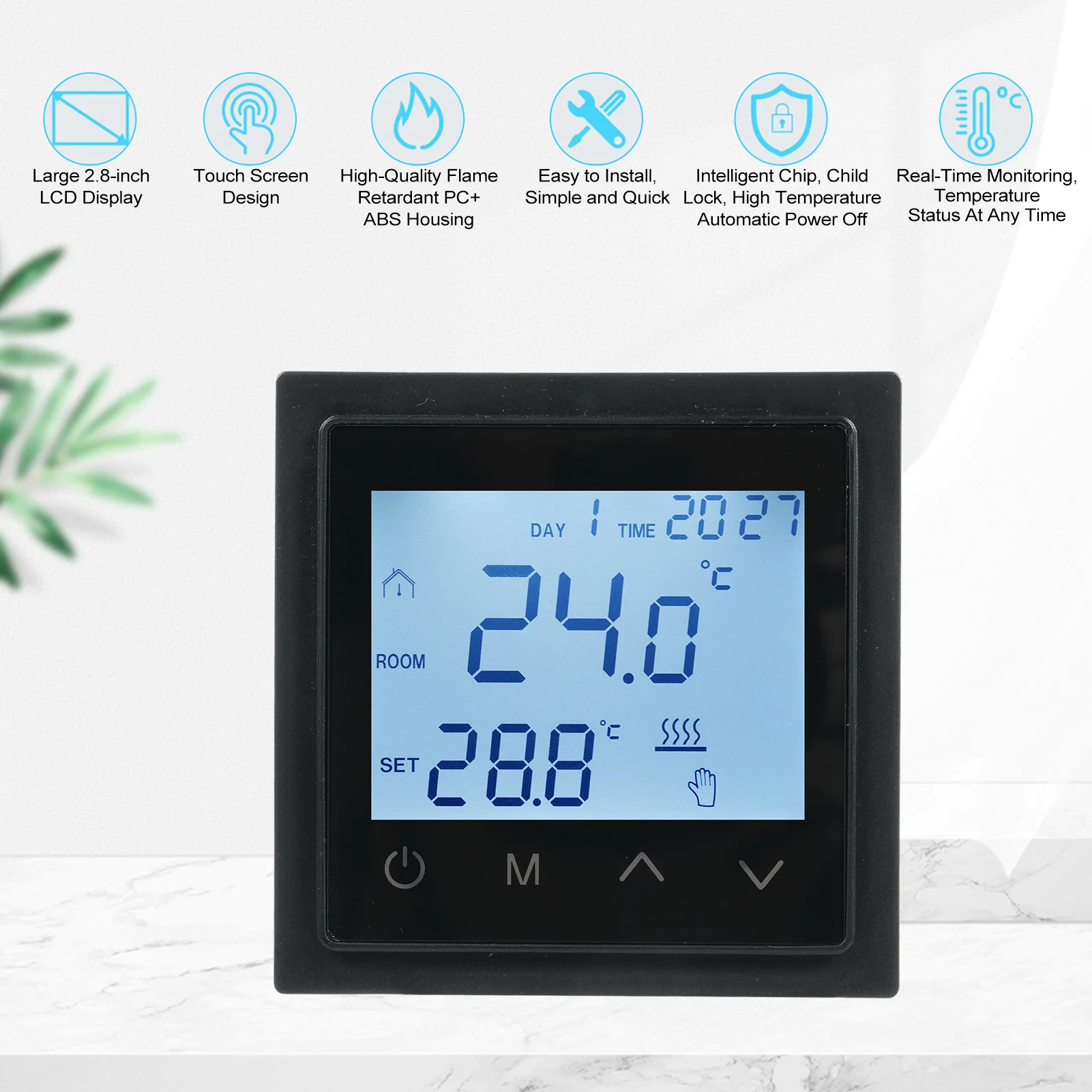 Intelligent Digital Thermostat 16A Smat Thermostat,Low Power Battery Water Gas Boiler NTC Temperature Controller Heating Control