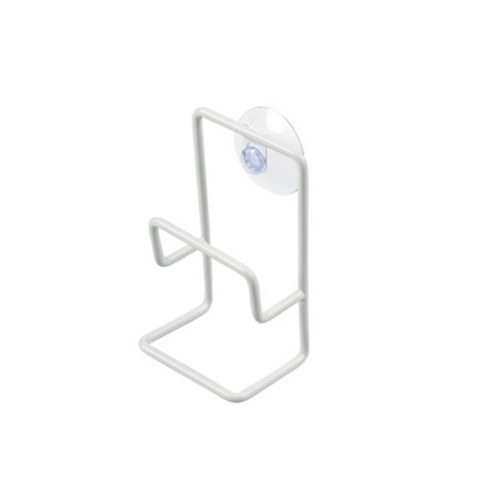 High Quality Sucker Design 1pcs Brand New Sink Rack White/black 12x7cm Dish Cloth Shelf Drain Rack Metal Sink Sucker