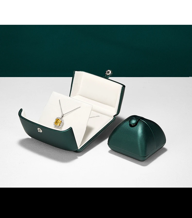 Oirlv Luxus-Ringbox, hochwertige Schmuckaufbewahrungsbox aus Kunstleder mit weichem Samtfutter, elegante Geschenkverpackung für Schmuck. – Detail 10