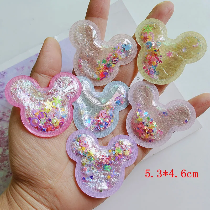 

20 шт., прозрачные блестящие нашивки из ПВХ