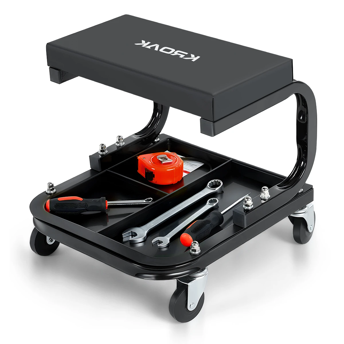 

Car Repair Stool Garage Mechanic Stool with Tool Tray Storage 120kg Load-bearing Workshop Garage Repair Seat