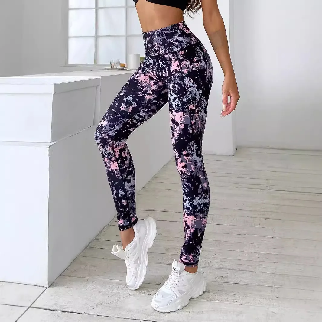 Hohe Taille, bequeme Passform, Sport-Yoga-Hose, Leopardenmuster, New Faion, weiche, dehnbare Basisschicht-Hose, Damen-Skort