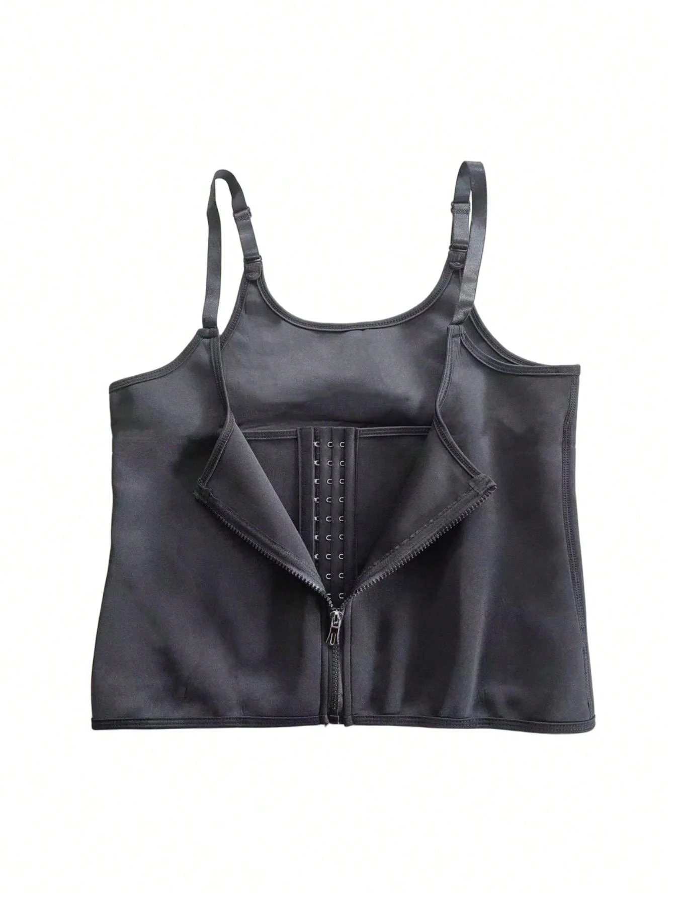 Women's Court-Style Corset European & American Fitness Body-Sculpting Camisole Three Row Buckle Zipper Corset Abdominal Control
