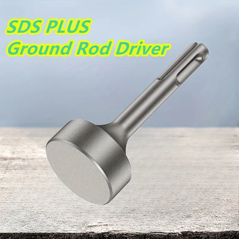 

SDS-Plus Ground Rod Driver – Heavy-Duty Steel for 5/8" Rods, Rotary Hammer Hammer-Only Mode