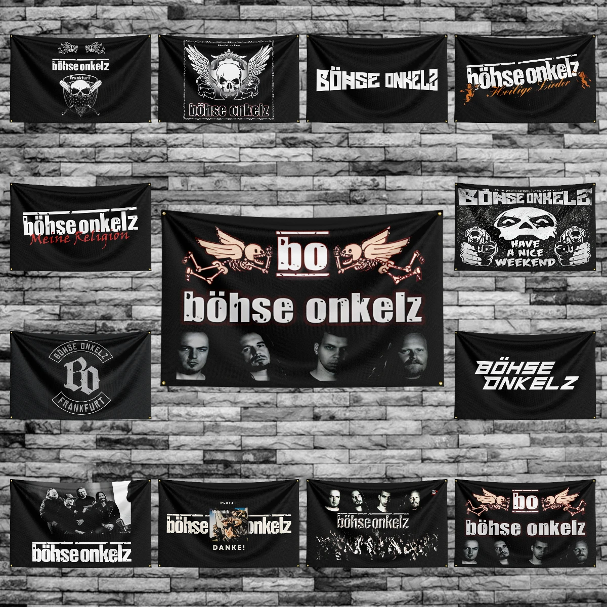 90*150cm BohseS-Böhse-Ger Heavy Rock-Onkelz Band Flag Polyester Printed Home or Bedroom Decoration Banner