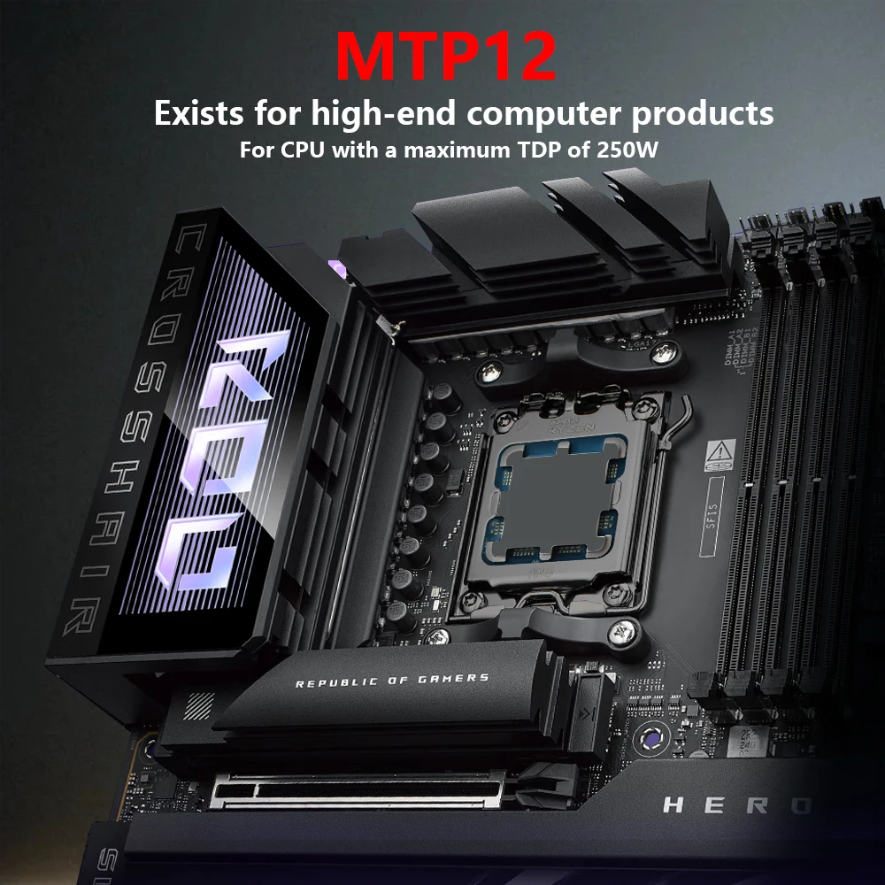 MJ-TECH MTP12 لوحة تغيير المرحلة لأجهزة الكمبيوتر المحمول لوحة حرارية 12.4 واط/mK وحدة معالجة الرسومات وحدة المعالجة المركزية تبديد الحرارة سيليكون معجون موصل حراري
