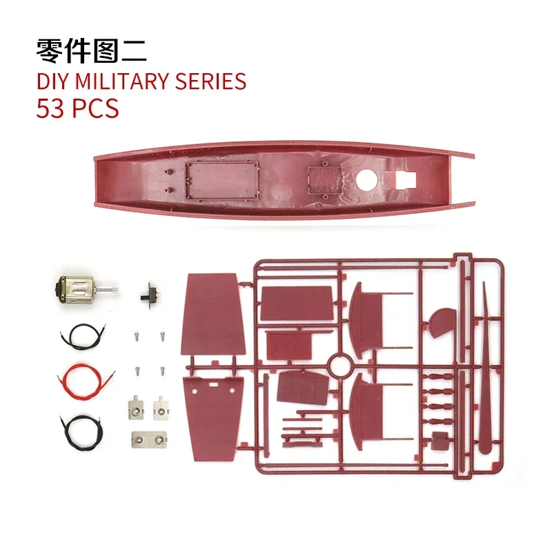 1/48 Nanhu Red Boat DIY Plastic Assemble Electric Ship Model for Youth Puzzle Competition