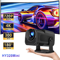 Support 720P Android 11 Projector 300ANSI HY320 MINI Dual Wifi6 BT5.0 Cinema Outdoor Portable Projector