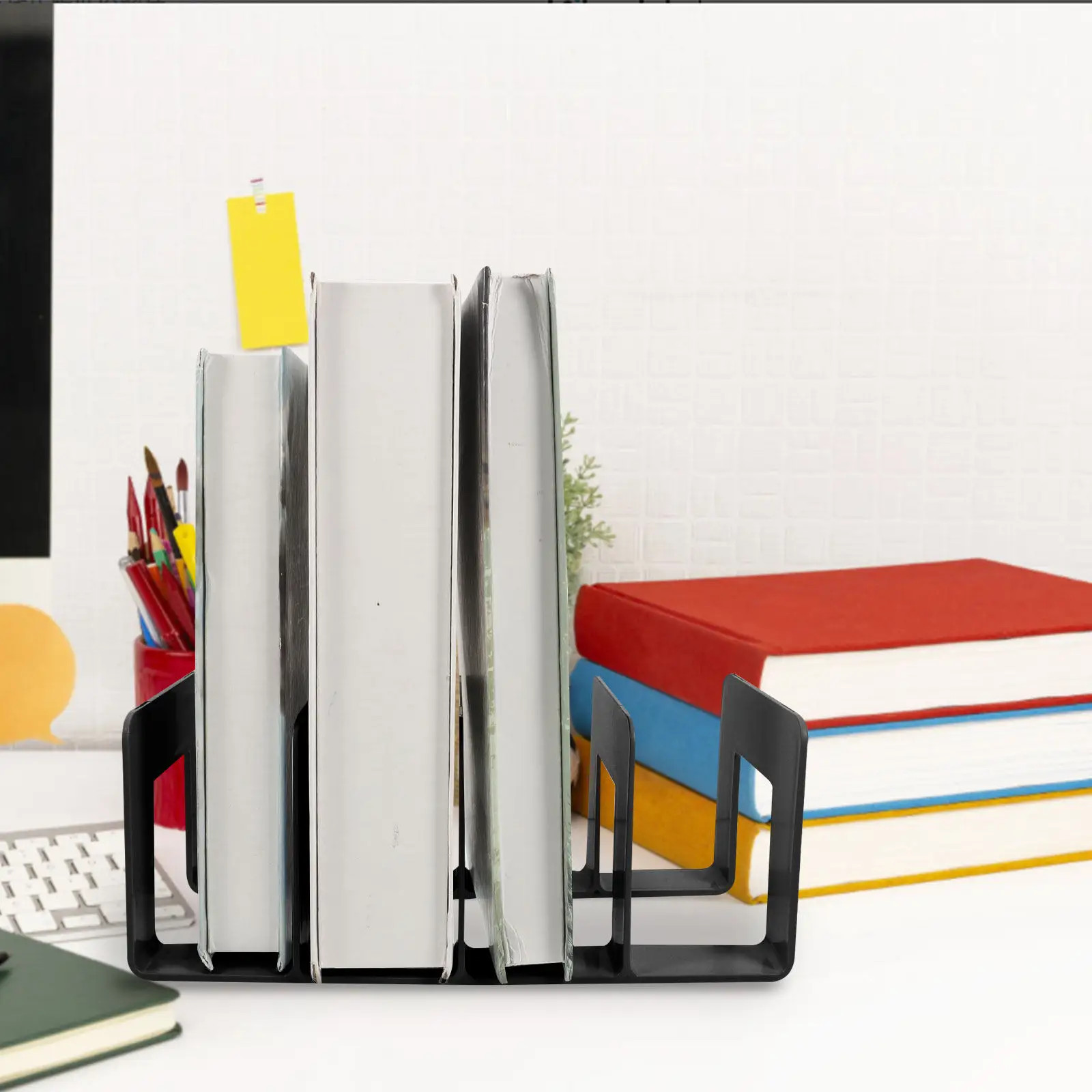 

Desktop Book Holder Shelf Magazine Rack Storage Organizer Large Capacity Bookend Divider for Office Study Home Desk File