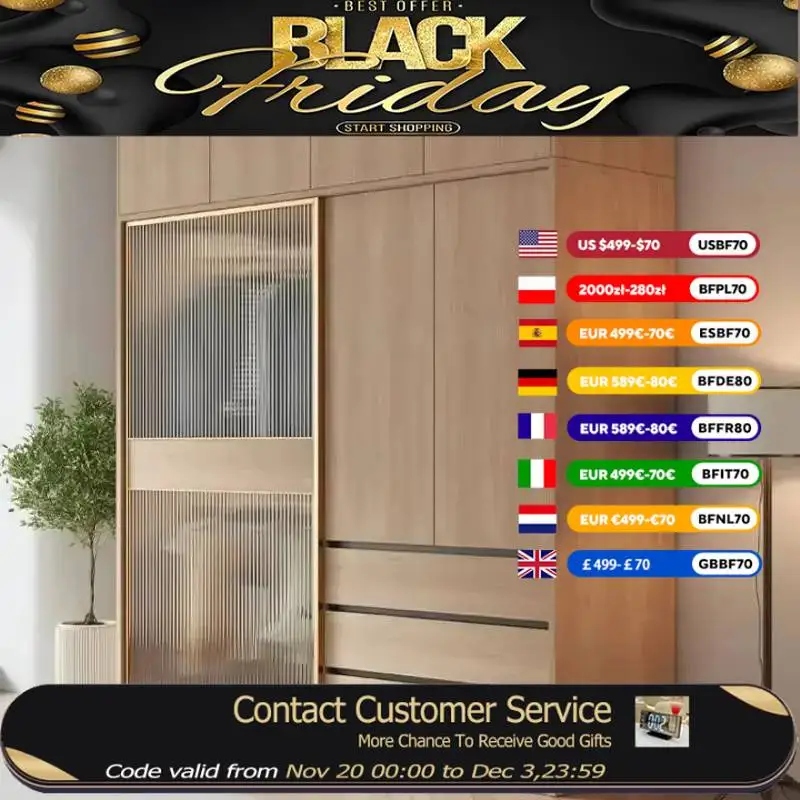 

Luxury Large Wooden Wardrobes Bedroom Modular Drawers Organizer Closet Storage Space Saving Armadio Guardaroba Furniture Home