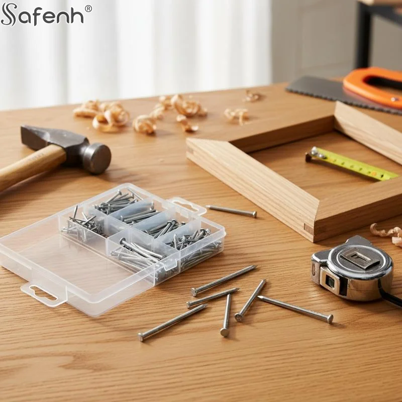 

280pcs Silver Jewelry Box Iron Nail Round Head Tack For Jewelry Box, Hinge Silver Fastener Pushpin Hardware, Multi-size Nail Set