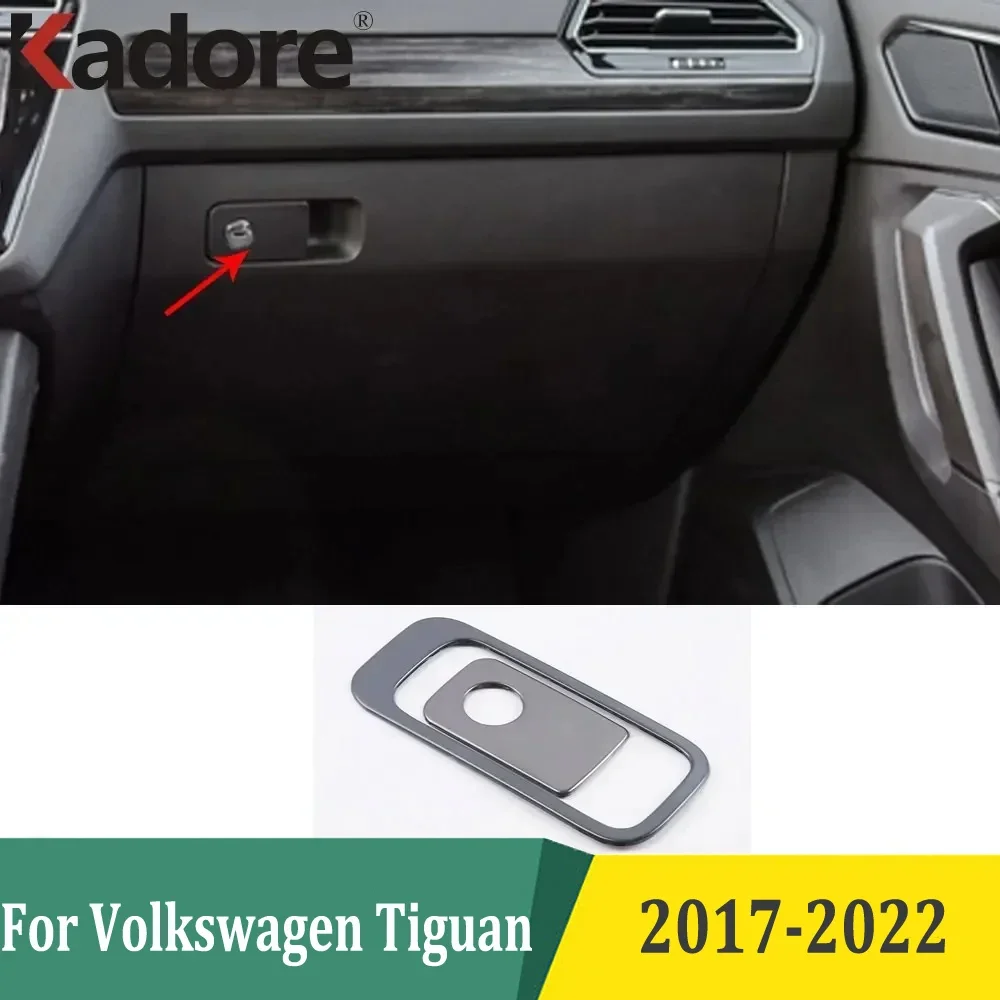 

Для Volkswagen VW Tiguan 2017-2020 2021 2022 Copilot перчаточный ящик шкафчик дверная ручка крышка отделка гарнир аксессуары для салона автомобиля