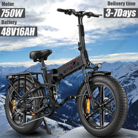 ENGINE Pro E-bike 750W Brushless Motor 48V16AH Lithium Battery City Folding Electric Bicycle 20*4.0 Fat Tire Snow Electric Bike