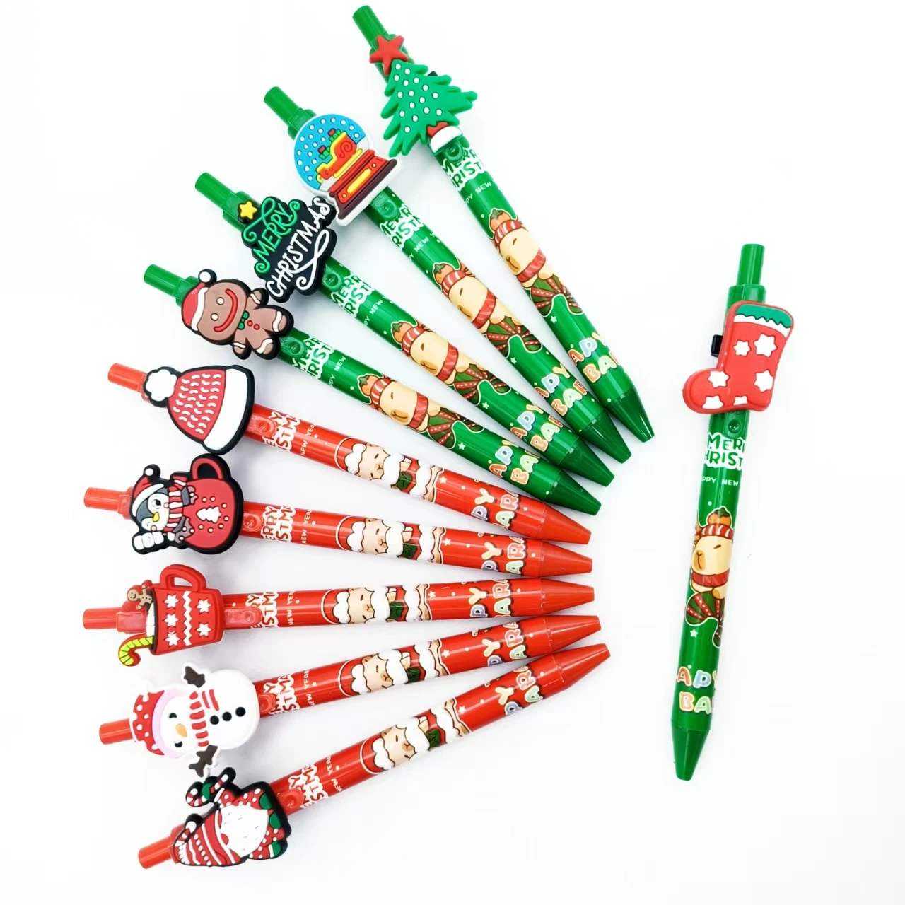 

10/20pcs Christmas Style Cute Ballpoint Pen Christmas Theme Ballpoint Pen Daily Office Stationery Student Writing Pen