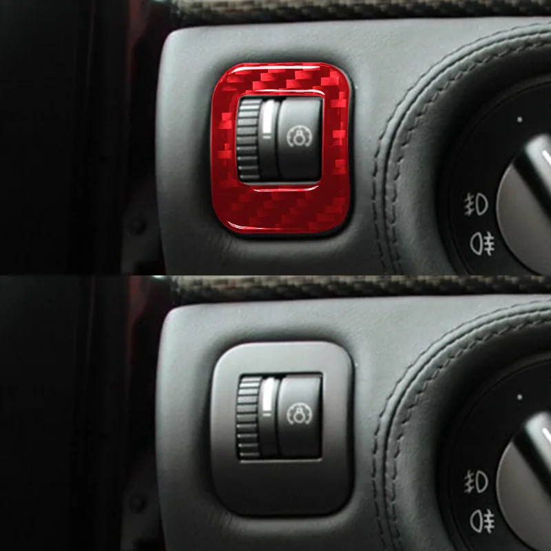 

For Interior Modification of Porsche Cayenne Carbon Fiber Light Light Switch Decoration Sticker