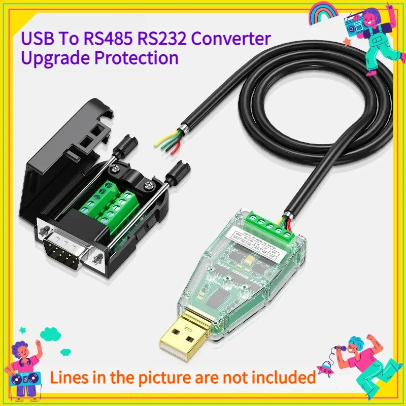 Industrial USB To RS485 RS232 Converter Upgrade Protection RS485 Converter Compatibility V2.0 Standard RS-485 A Connector Board