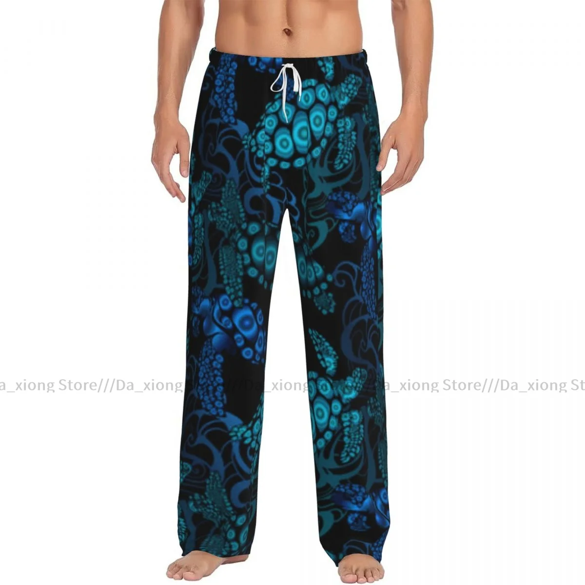 Sea Turtle Pattern Mens Pajamas Pyjamas Pants Lounge Pants Sleep Bottoms