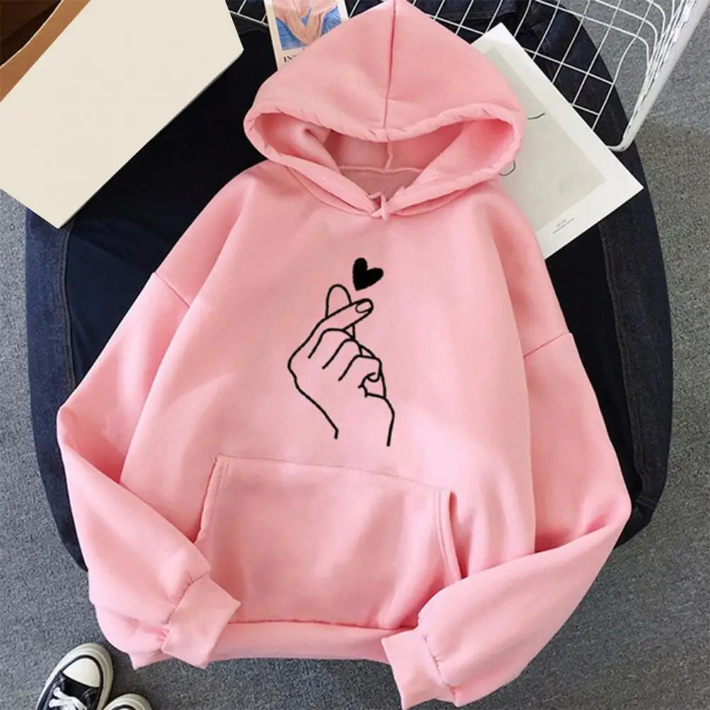 Moletom unissex outono/inverno com punhos elásticos, bainha, bolsos soltos, pelúcia grossa, capuz solto