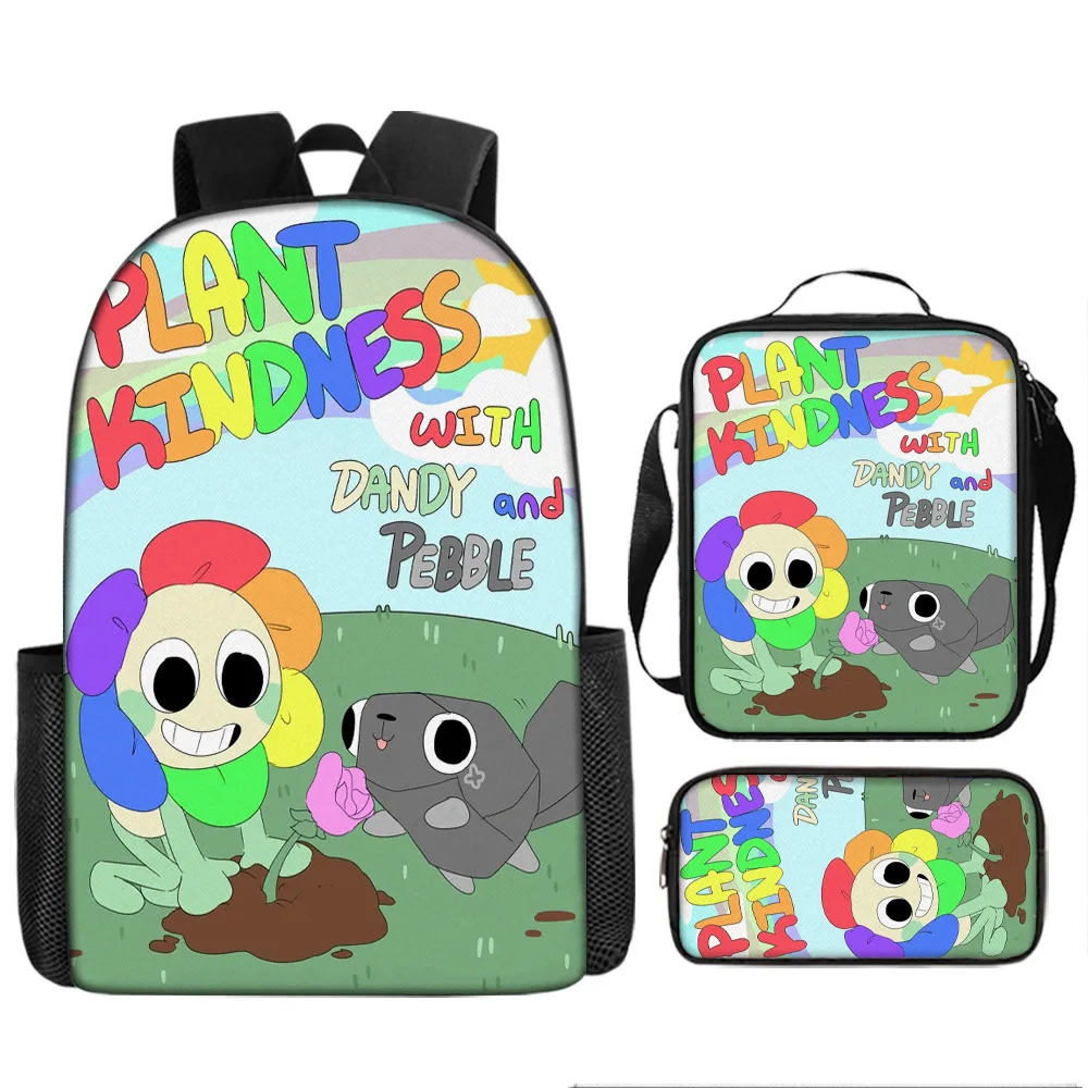 Ransel sekolah dasar seri Dandy's World Ransel lucu kartun Dandy's World set tiga potong