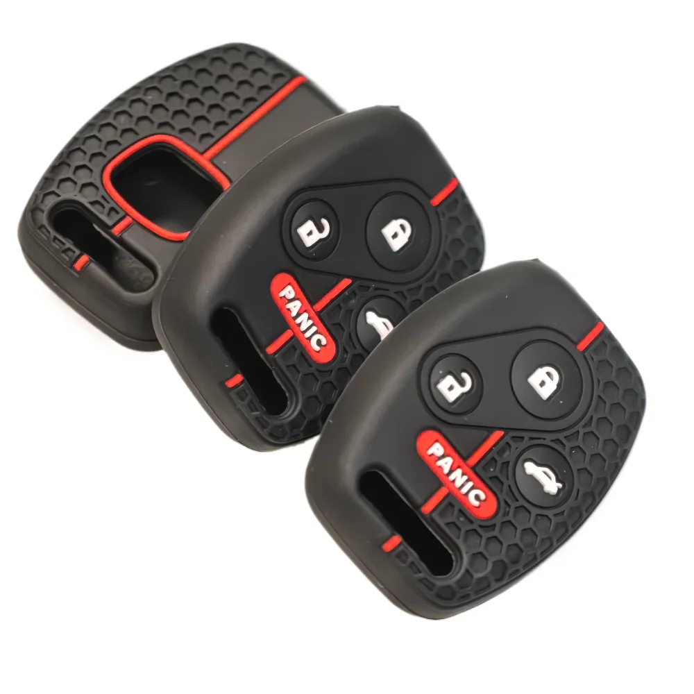 

For Honda Civic Fit Accord CRV Jazz SRV FRV Pilot 4 Buttons Silicone Car Remote Key Cover Protector Caps Key Case Shell
