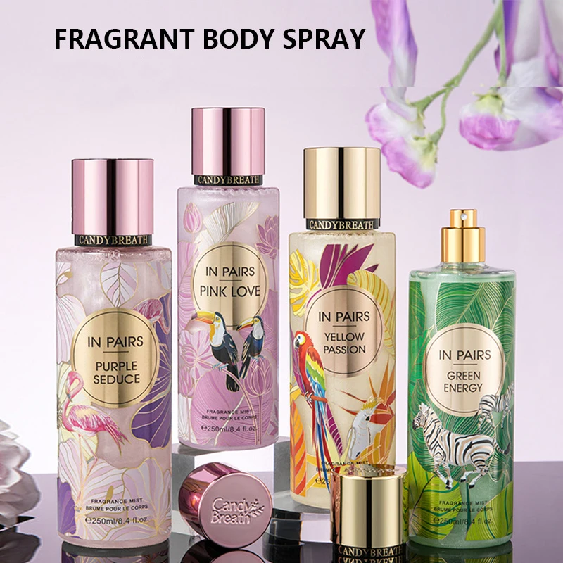 Body Spray Perfume 250ml Long Lasting Eau De Toilette Floral Tone Deodorant Essential Charm Floral Fragrance Elegant Accompany