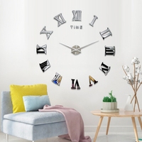 Large 3D Wall Clock Luminous Classic Wall Clocks DIY Digital Clock Wall Watches Stickers Silent Clock for Home Living Room Table