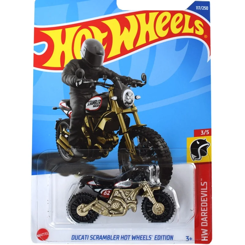 

2022-117 Hot Wheels Cars DUCATI SCRAMBLER 1/64 Металлическая литая модель Коллекция игрушечных транспортных средств